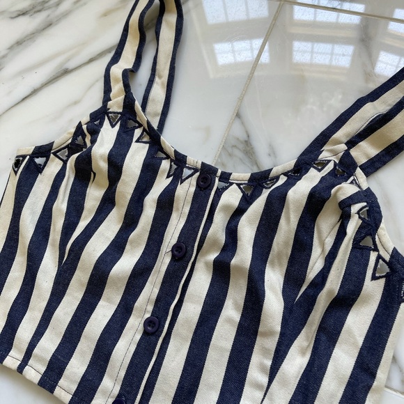 LUSH Striped Crop Top - Picture 2 of 3